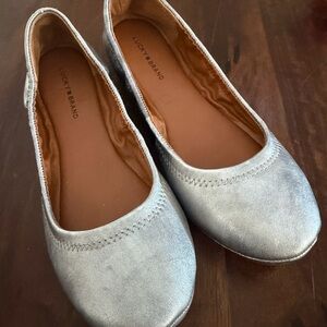 Lucky Brand Metallic Silver Flats